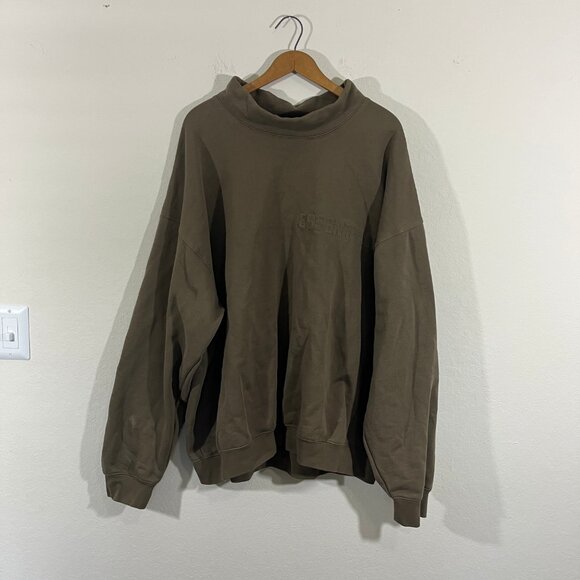 Essentials Fear of God Men's Brown Pullover Sweatshirt Size XXL - Picture 2 of 14